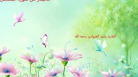 تلاوة خاشعة من سورة القصص للقارئ رشيد الغزواني رحمه الله تعالى