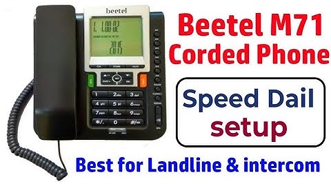 Beetel Landline M71 Setup Speed dial, Alarm & Ringer | Beetel Landline Phone settings