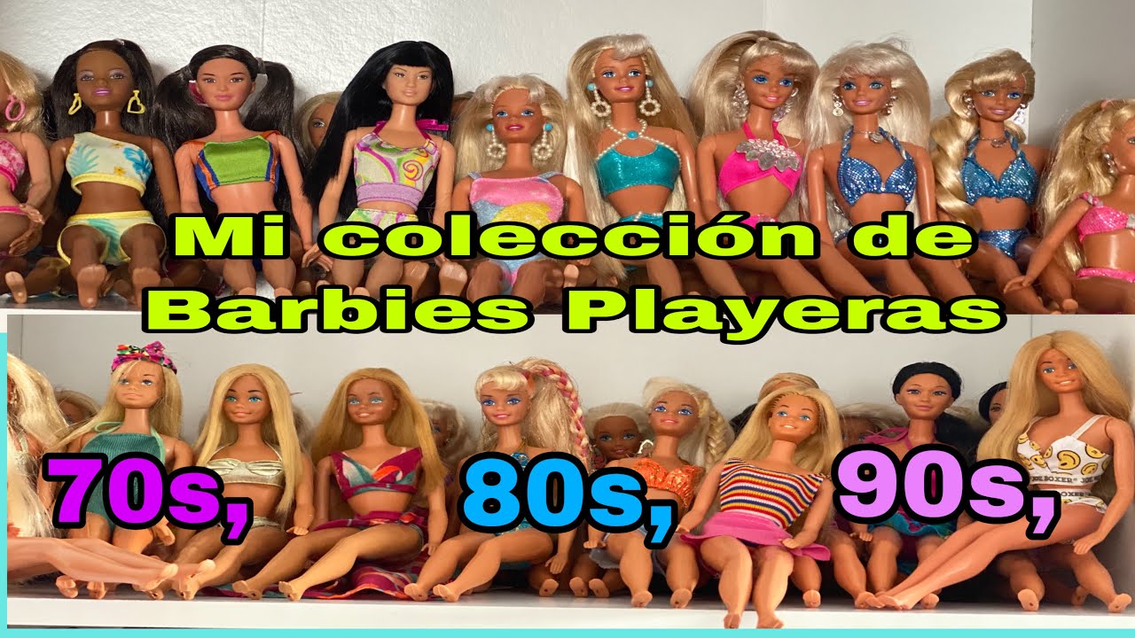 🌸 Mi colección de Barbies “ CONOCE A MIS BARBIES PLAYERAS 70s 80s 90s 00s “ 🌸