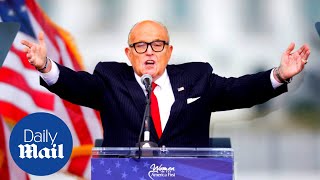 Lets have trial by combat Rudy Giuliani riles up crowd before riot