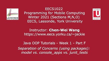 [HD] EECS1022 W21 - Java Tutorials - Week 1 - Part F - Separation of Concerns