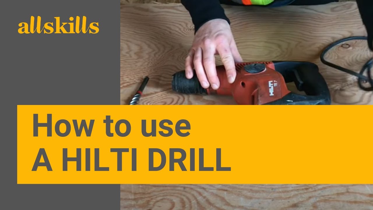 How to use a hilti drill - YouTube