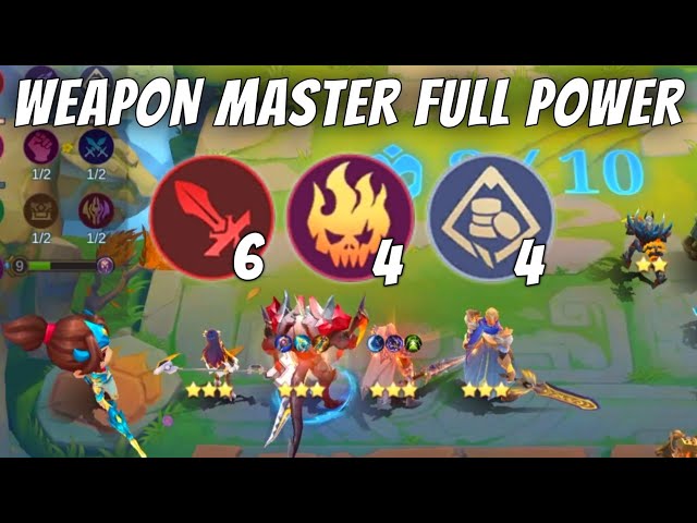 WEAPON MASTER FULL POWER UNLOCK !!MAX SUSTAIN + UNLIMITED GOLD !! MAGIC CHESS MOBILE LEGENDS class=