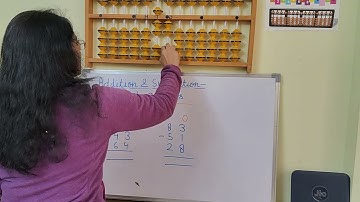 Addition and subtraction 2 digit 3 digit 3 rows #abacusshala #abacuslearning
