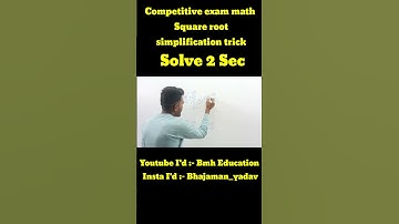 Square root simplification trick...