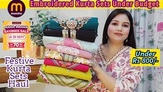 Meesho Haul/ Affordable festive embroidered kurta set / under Rs 800🔥maha Indian savings sale meesho screenshot 2