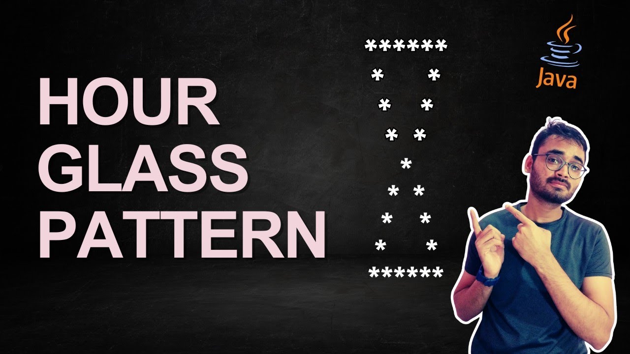 Hourglass pattern in java. Full logic step by step. Easy explanation # ...