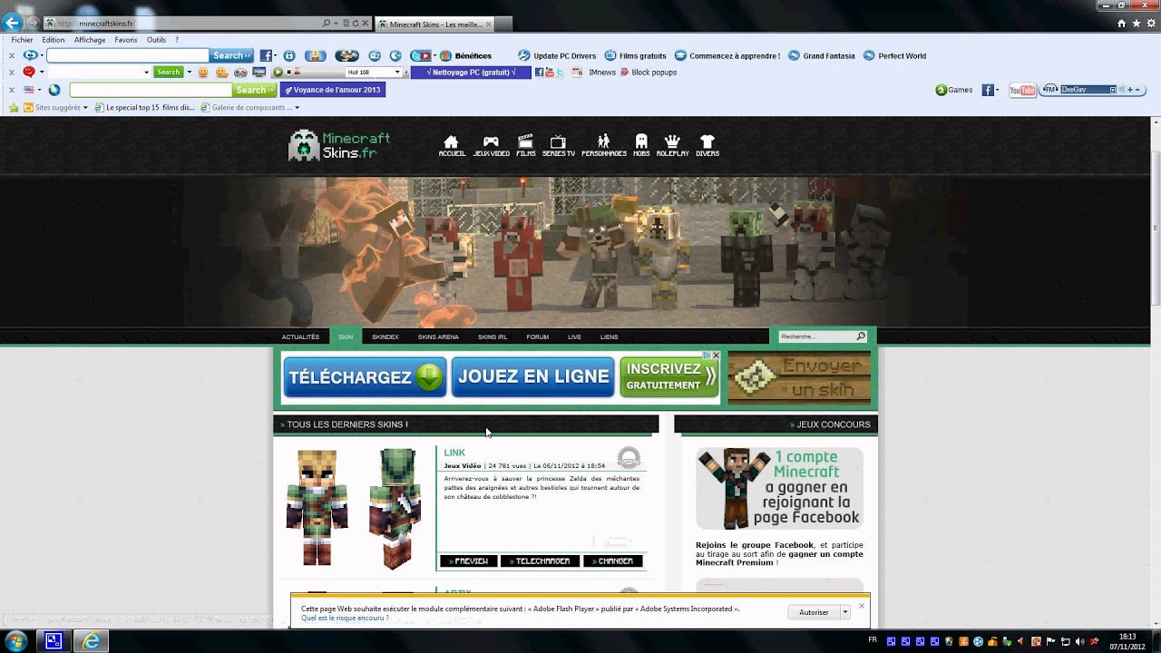 Minecraft : Comment avoir un skin FACILE !! - YouTube