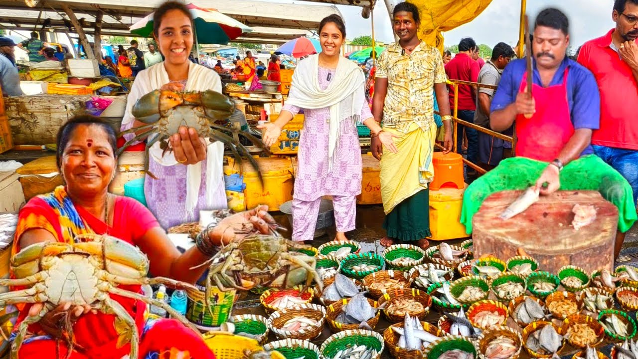 💥💯அனல் பறக்கும் காசிமேடு மீன் Market😍🔥| Media பட்டதாரி 