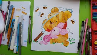 كيفية رسم دب العسل بوه  How-To Draw Winnie The Pooh | Walt Disney World