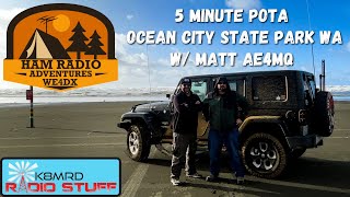 A 5 Minute POTA on the Beach in Washington with Ham Radio Adventures