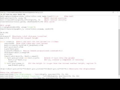 Vpython hw1 拋體運動