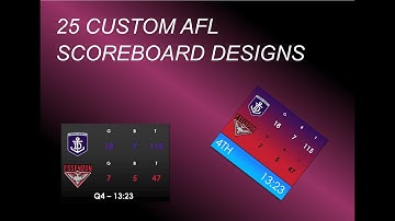 25 Custom AFL Scoreboard Designs Made By Fidget1764 (THE VIDEO YOU SNEAK PEEKED)