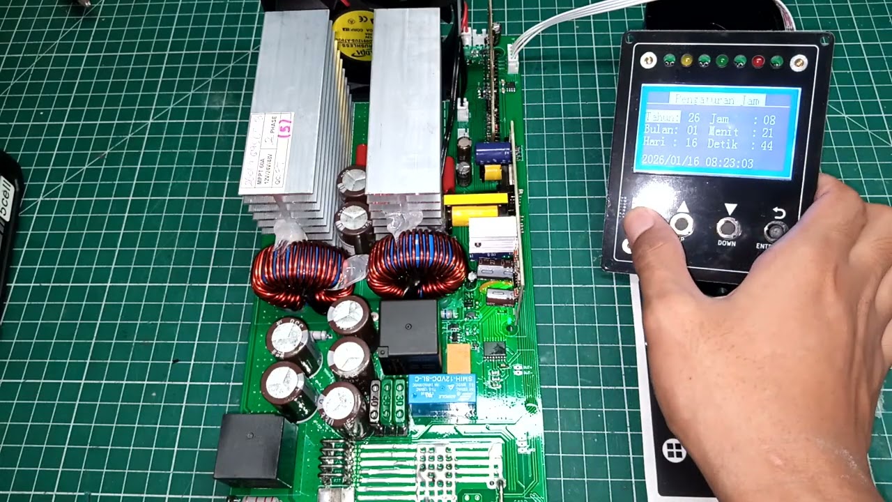 2601141G9SCTMB Test uji kit MPPT DIY ratting 60A solar charging tanpa casing rakitan lokal