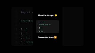 Python floor() Function 😳🔥 | Math Module #shorts #python