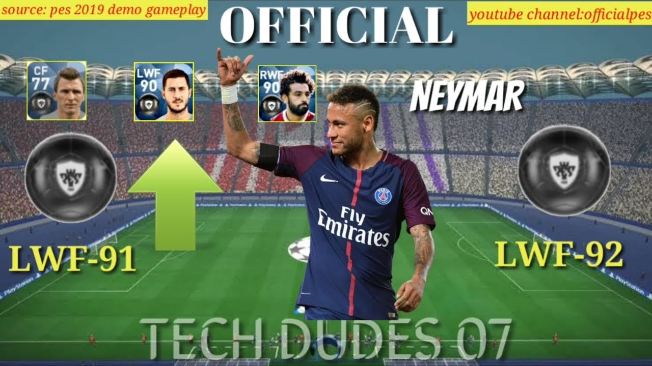 Pes 2019 official player upgrades by konami | FORWARD player upgrades| part 1|