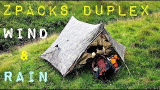 Zpacks Duplex: Wind & Rain Test in a Storm