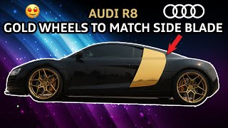 Matching Gold Wheels to Side Blades on Audi R8