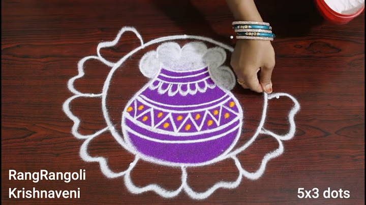 Sankranthi Muggulu 2023🌷5x3 dots Easy Pongal Pot Kolam🌷Bhogi Muggulu🌷RangRangoli Krishnaveni