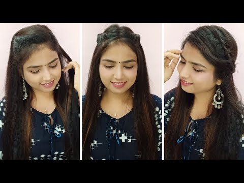 51 Stunning Wedding Hairstyles For A Round Face | Hair style on saree,  Front hair styles, Wedding hairstyles for long hair