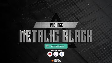 Metalic Black - Animated Twitch Stream Overlay Full Package [Streamlabs]