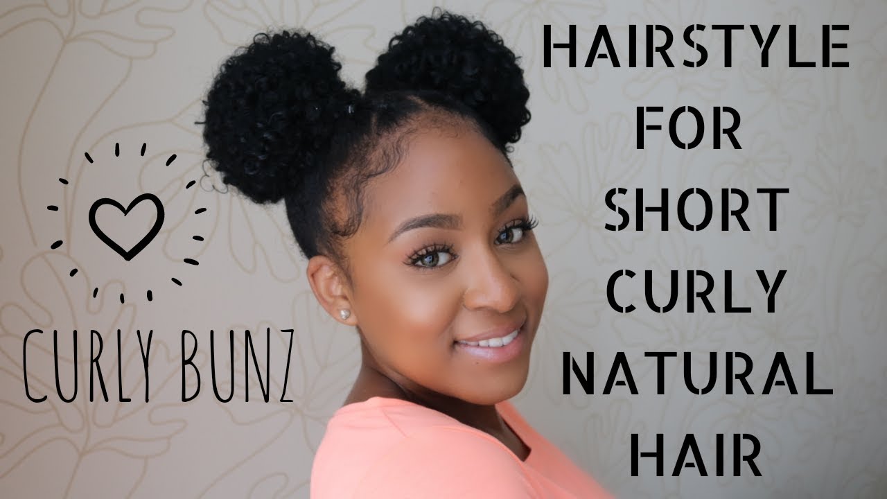 NATURAL HAIRSTYLE For SHORT CURLY NATURAL HAIR - YouTube