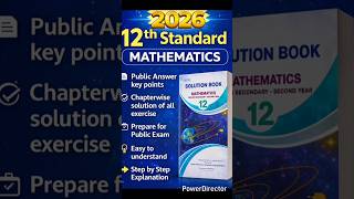 12th Maths Solution Book 2026 | Public Exam Preparation | Chapterwise Step-by-Step Solutions