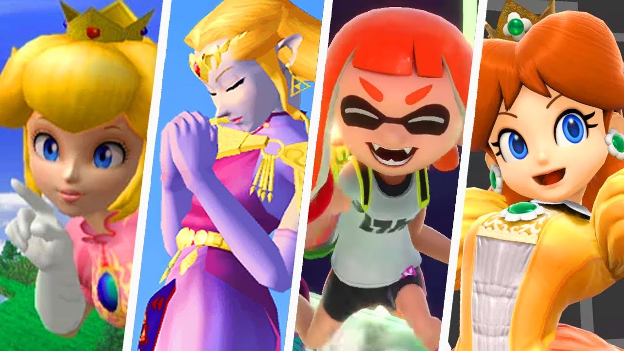 Super Smash girls. Smash girl. Super Nintendo girls. Nintendo girl. Nintendo girls