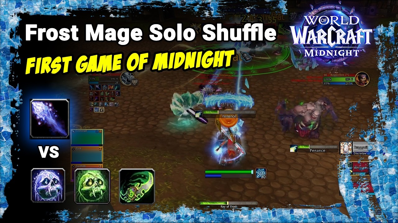 Frost Mage Solo Shuffle | First Game of Midnight Season 1 | WoW Arena ...