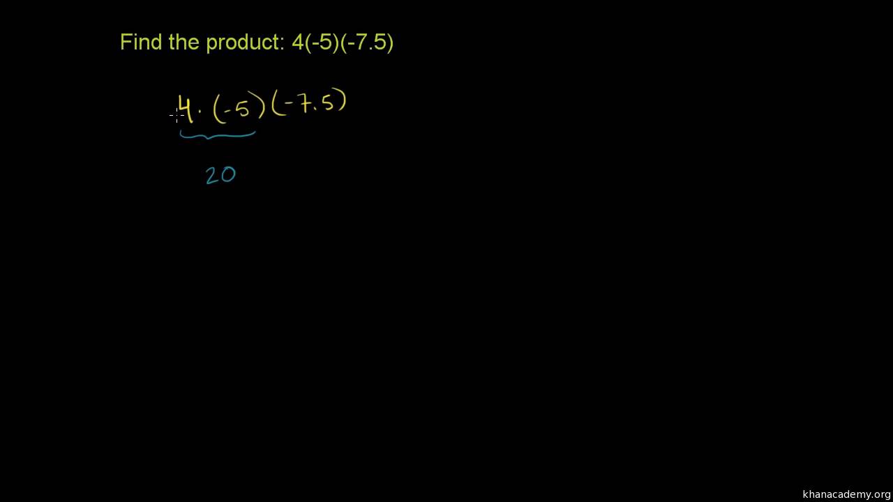 Multiplying Numbers With Different Signs YouTube