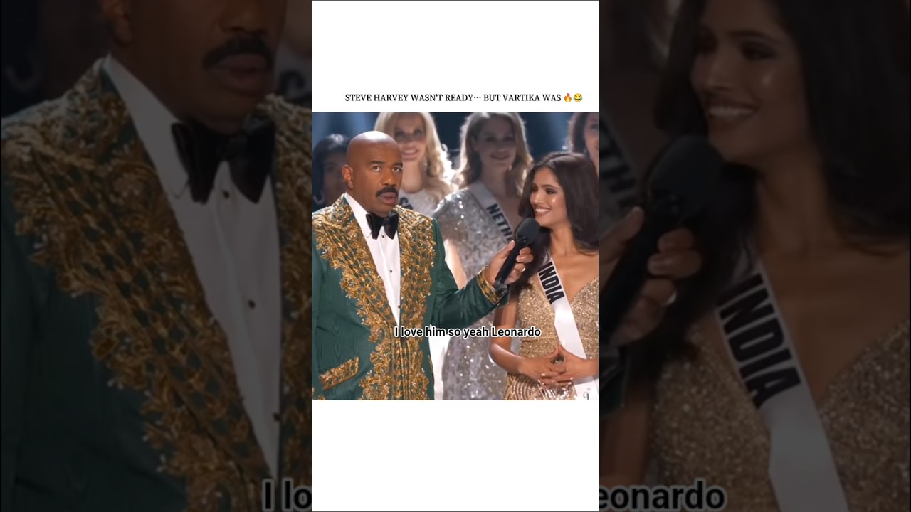 Steve Harvey wasn&rsquo;t ready&hellip; but Vartika was. 🔥😂 #missuniverse #shorts #missindia #jennylemmi