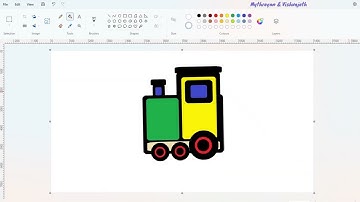 Train engine drawing (@mythreyanvishvajethvlogs )