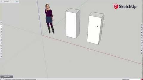 SketchUp Basics 2 - Red green blue axis, push pull, move, copy, select tool, and component
