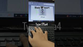 🖤 Add Black Heart Emoji in MS Word using Shortcut Keys! Smart typing 💻✨ #mswordshortcuts #ytshorts