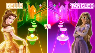 Belle Beauty and the Beast vs Tangled I See The Light - Rush Tiles Magic Hop screenshot 3