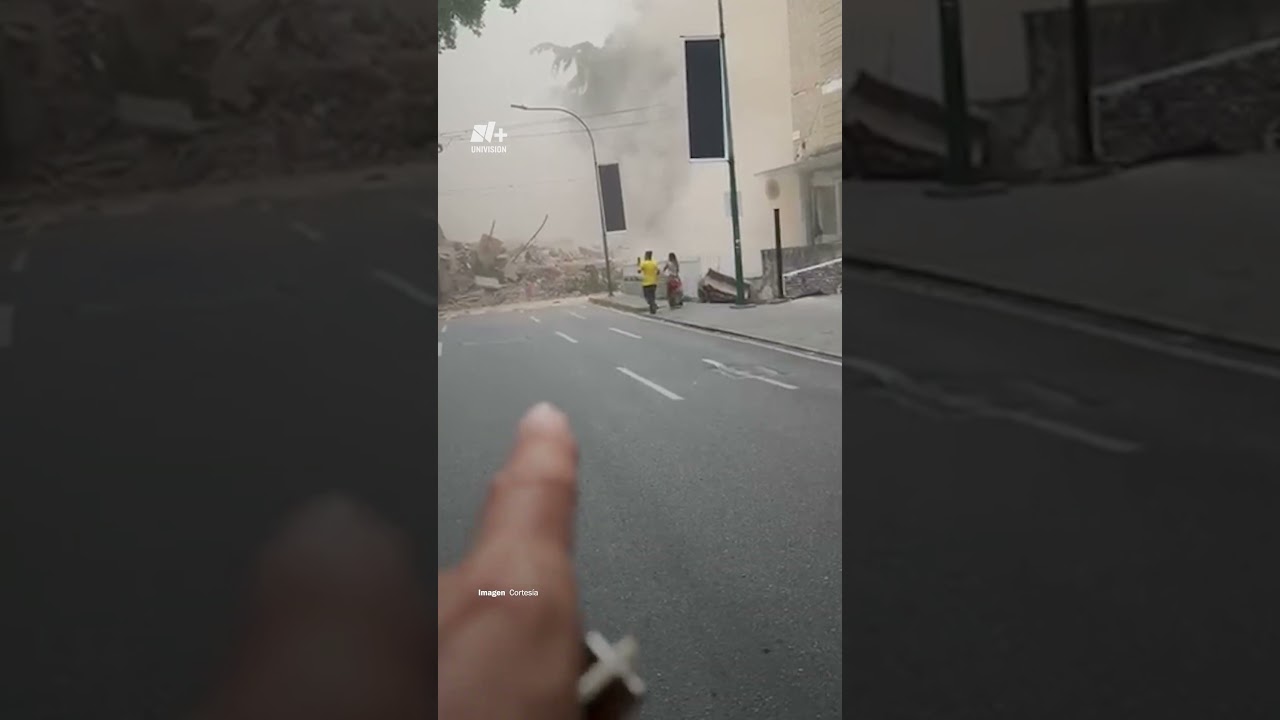 Así Fue el Derrumbe de un Edificio tras el Sismo en Venezuela