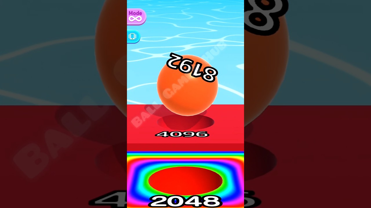 НИКОГДА ТАКОГО НЕ ВИДЕЛИ 😱🟠 | Мяч 8192 перепрыгнул на красную плитку 4096! | Забег с мячом 2048 #...