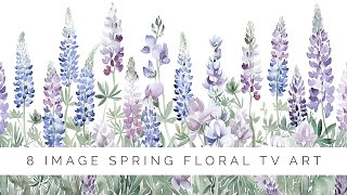 Spring Scenes TV Art Screensaver | Watercolor Floral Paintings | 8 Scenes For 2 Hours 2024