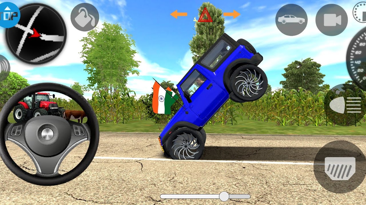 Blue Thar Ke Sath Gamplay Indian Cars Simulator 3D Android Gameplay Viral Video 😈Blue Thar Modified