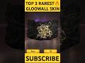 TOP 3 GLOO WALL ♥️ RARE SKIN 🥺 #Shorts #short #viral #shortfeed #freefire #facts #watch #share #ff