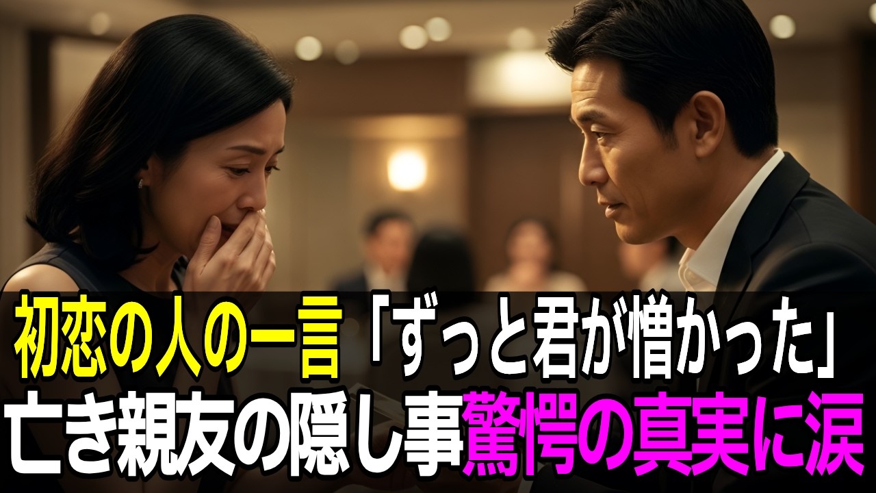 🇯🇵 「ずっと君が憎かった」30年ぶりに再会した初恋の人の独白。亡き親友の遺品から判明した