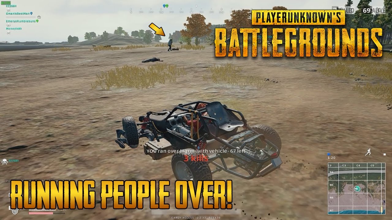 PUBG RUNNING PEOPLE OVER!! YouTube