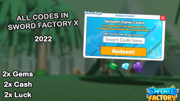 ALL CODES WORKING ON SWORD FACTORY X | Sword Factory X (Roblox) (2022)