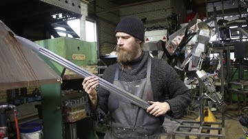 Forging a pattern welded Witcher 3 wolf sword, part 1, forging the blade.