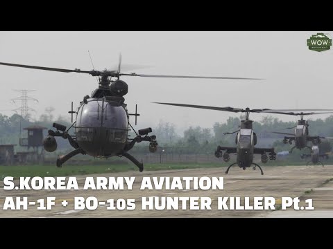 S.Korea AH-1 Cobra, BO-105 Hunter Killer Formation.