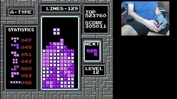 NES PAL Tetris 760833, [former] overall score WR