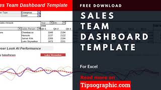 Sales Team Dashboard Template for Excel ► Free Download
