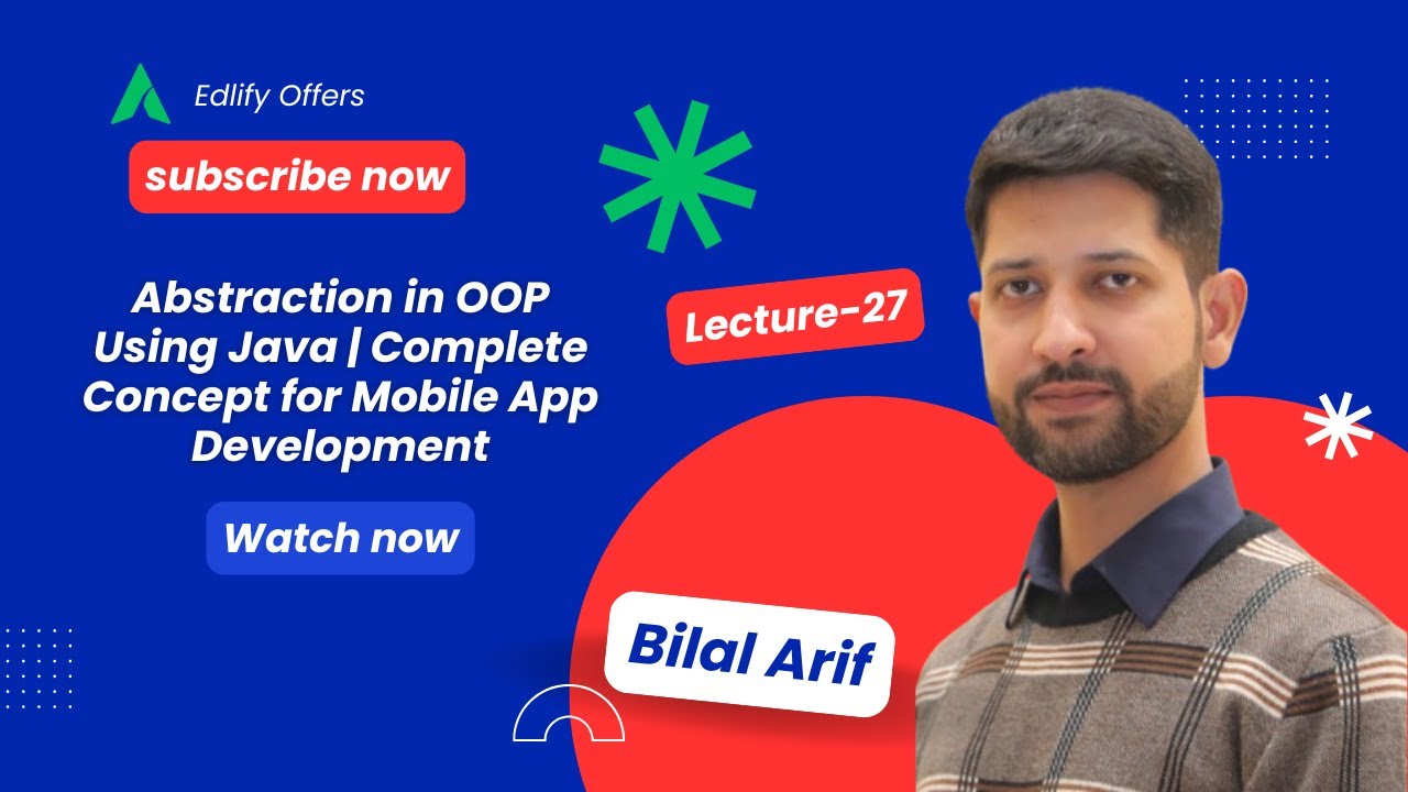 Lecture 27: Abstraction in OOP Using Java | Complete Concept for Mobile ...