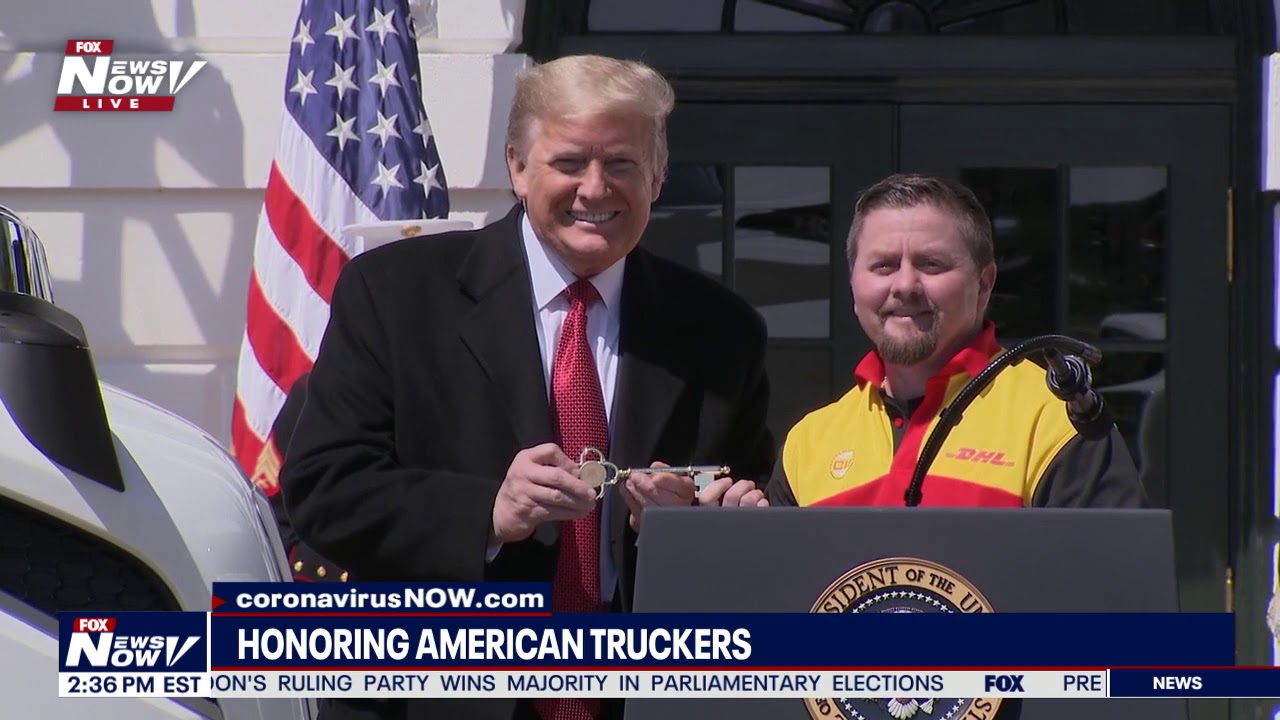 THANK A TRUCKER President Trump HONORS American Truckers at White