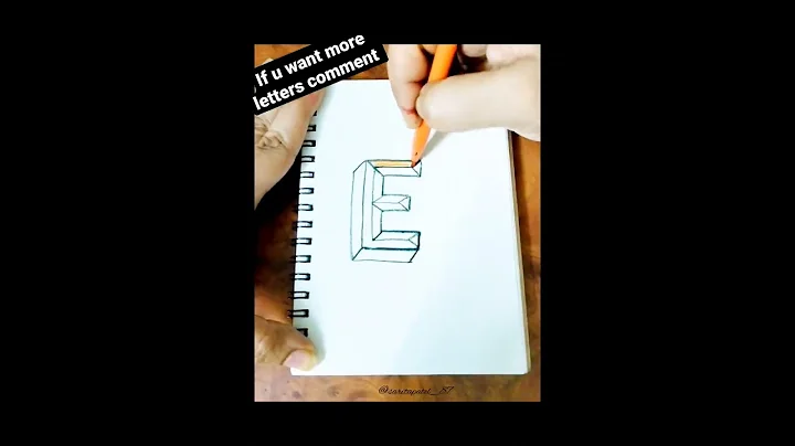 3d block letter 'E'. watch out #india #like #calligraphy #lettering #youtubeshorts #shorts #viral